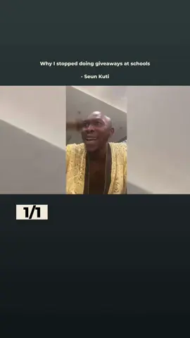 Why I stopped doing giveaways at schools - Seun Kuti