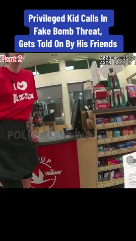 Privileged Kid Calls In Fake Bomb Threat, Gets Told On By His Friends #cops #police #fyp 