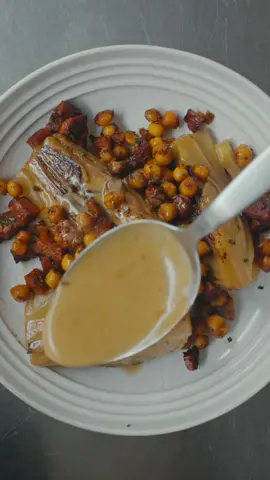 Braised Fennel with Chickpeas and Chorizo - Another Day In Paradise Ingredients. Serves 2-3  2 Fennel bulbs cut into quarters 1 cup white wine 1 cup chicken stock/ vegetable stock  1 tbsp butter 1 tbsp white wine vinegar 2 tbsp unsalted butter  1 tin chickpeas drained 100g chorizo peeled and diced  1 tbsp white wine vinegar 1/2 lemon juice Chives  Evoo Salt & pepper  Coat the fennel with olive oil and salt. Sear in a hot pan until golden brown on both sides (this happens quickly). Deglaze the pan with the white wine and stock - cover and leave to cook for 10 minutes or until tender.  In a separate pan fry the chorizo and chickpeas until caramelised. Finish with a splash of vinegar, lemon, chives, salt, and pepper.  When the fennel is tender add the butter, a splash of vinegar and mustard to the braising liquid - mix until combined. Baste the fennel with the sauce as it thickens. I normally add a splash of water and extra seasoning to stretch the sauce out before finishing.  The hum in the background of the video is the washing machine. I tried and failed to remove it all afternoon - decided to post this anyway and not to let it break my (somewhat easily breakable) brain. 