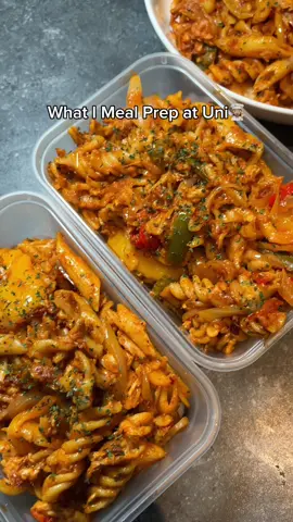 Spicy Cheesy Chicken Fajita Pasta🔥🌶️ Excuse my voice I got a cold 🤧  Ingredients: 3 Tomatoes 2-3 Bell Peppers  1-2 Red Chillies 1.5 - 2 Onions 3 Garlic Cloves 2 Chicken Breasts Fajita Seasoning or, 1tbsp Cajun  1tbsp Paprika  1tsp Chilli Powder  1tsp Salt  1tsp Pepper  1tsp All Purpose Seasoning  1tsp Mixed Curry Powder (optional) Pinch Cumin  Pinch Ground Coriander 1tsp Onion / Garlic Powder  1tsp Parsley  2tbsp Oil Splash of Lemon Juice 300/400g Pasta  1-2tbsp Tomato Purée  200g Cheese (Cheddar) Parsley  Coriander  - - - - - - - - - - - - - - - #nishatcooks #unilife #unimeals #pasta #mealprepideas #mealprep #studentlife #fyp #pasta #fajitas #pastarecipe 