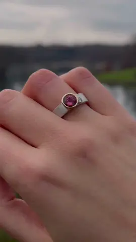 Something perfectly pink with a tasteful diamond touch 💗 What do you think of this round pink tourmaline ring?✨ #ringsforher #rings #ringgoals #jeweller