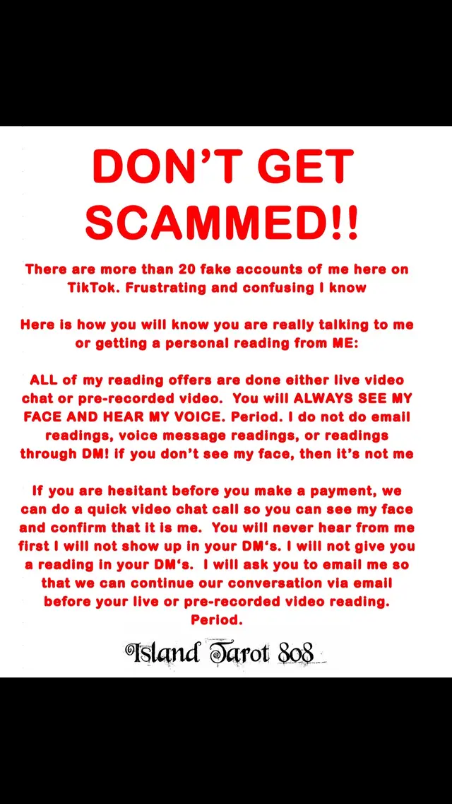 I know it is frustrating with so many fake accounts out there! 💫💫💫#spiritualtiktok #tarotreading #fyp #message #tarot 