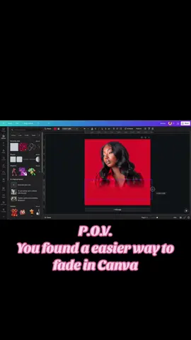 This is how i fade images in canva! No more multiplying shadows!! Thank me later #canvatiktok #canvatutorial #flyerdesign #fyp #canvatips 