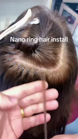 Nano ring hair,use beads to install,super easy. #nanoring #nanoringhairextensions #nanotips #nanoringextensions #hairextensions #haireducation #hairextension #hairtutorial #hairtransformation #hairstylist 