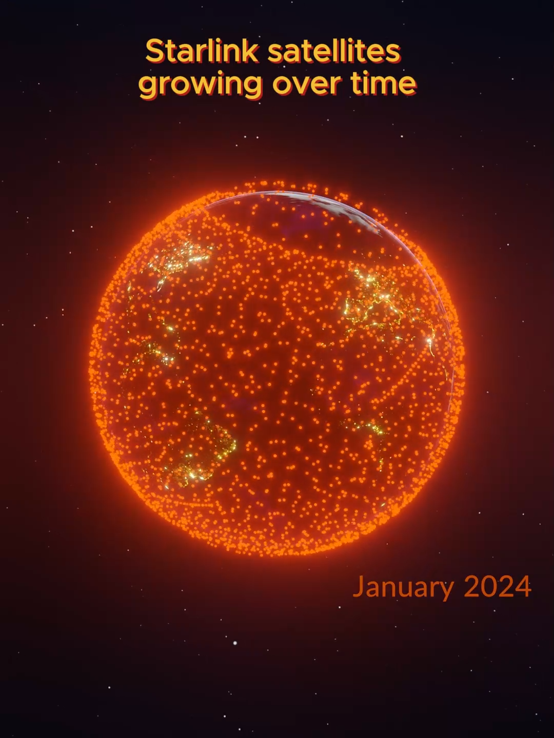 📊🌌 Starlink by Numbers: Tracking Satellite Growth 📈🛰️ Curious about how Starlink has grown since its first launch in 2019? This video breaks it down. With almost 6,000 satellites out there, it is the largest satellite constellation. Keep in mind, that these satellites are more like the size of a small car or a large sofa. 🚗🛋️ If you're interested in spotting them in the night sky, the Sky Tonight or Satellite Tracker apps can guide you. 📲🔍 #Starlink  #SpaceX  #SatelliteInternet  #SpaceTechnology  #ElonMusk