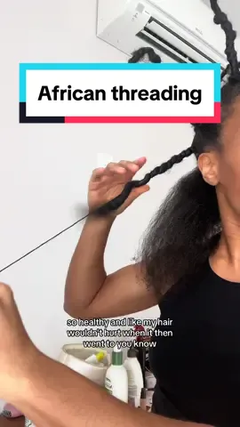 Im genuinely curious, who else had a mum who stretched their hair with thread as a kid? Anyone still do it now? #4chair #naturalhair #curlyhairproducts #texturedhair #naturalhairtiktok 