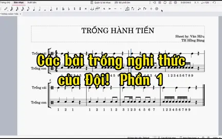 Các bài trống Đội thông dụng#ThanhThoiLuotTet #music #xuhuong #drums 