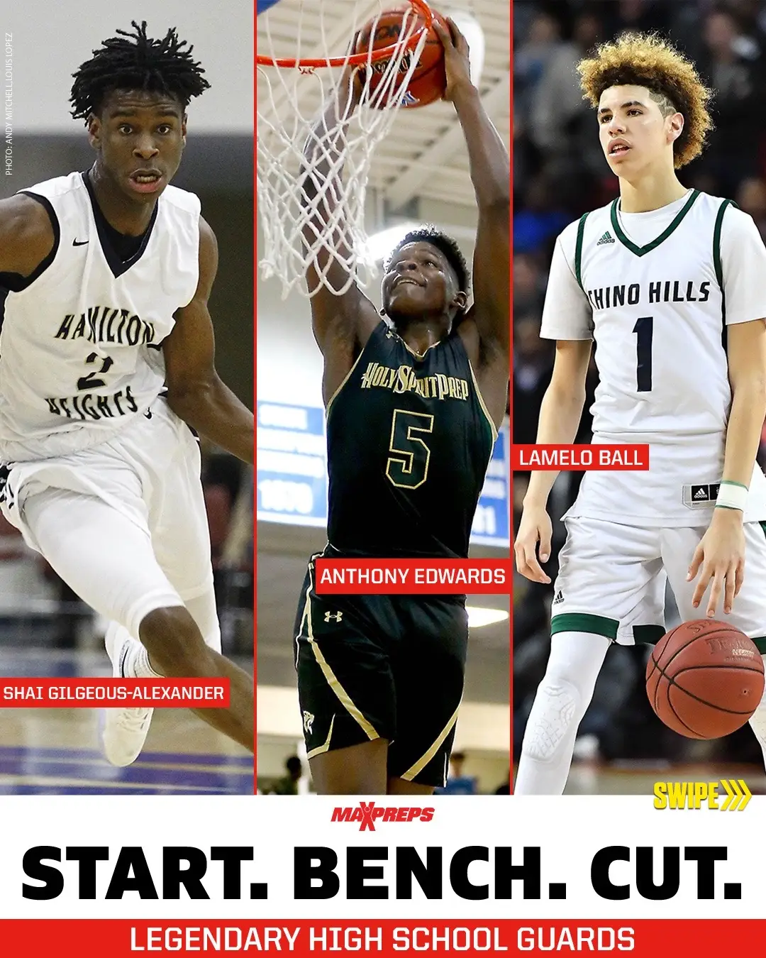 Which Legendary Guard would you like to play with? 😎🏀 #shai #shaigilgeousalexander #ant #anthonyedwards #lamelo #lameloball #highschoolbasketball #highschoolsports #sports #basketball 
