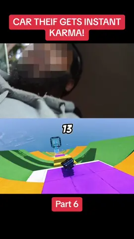 Part 6| Car Theif Gets Instant Karma! Credit:Mark Rober on youtube #fypシ゚viral #youtube 