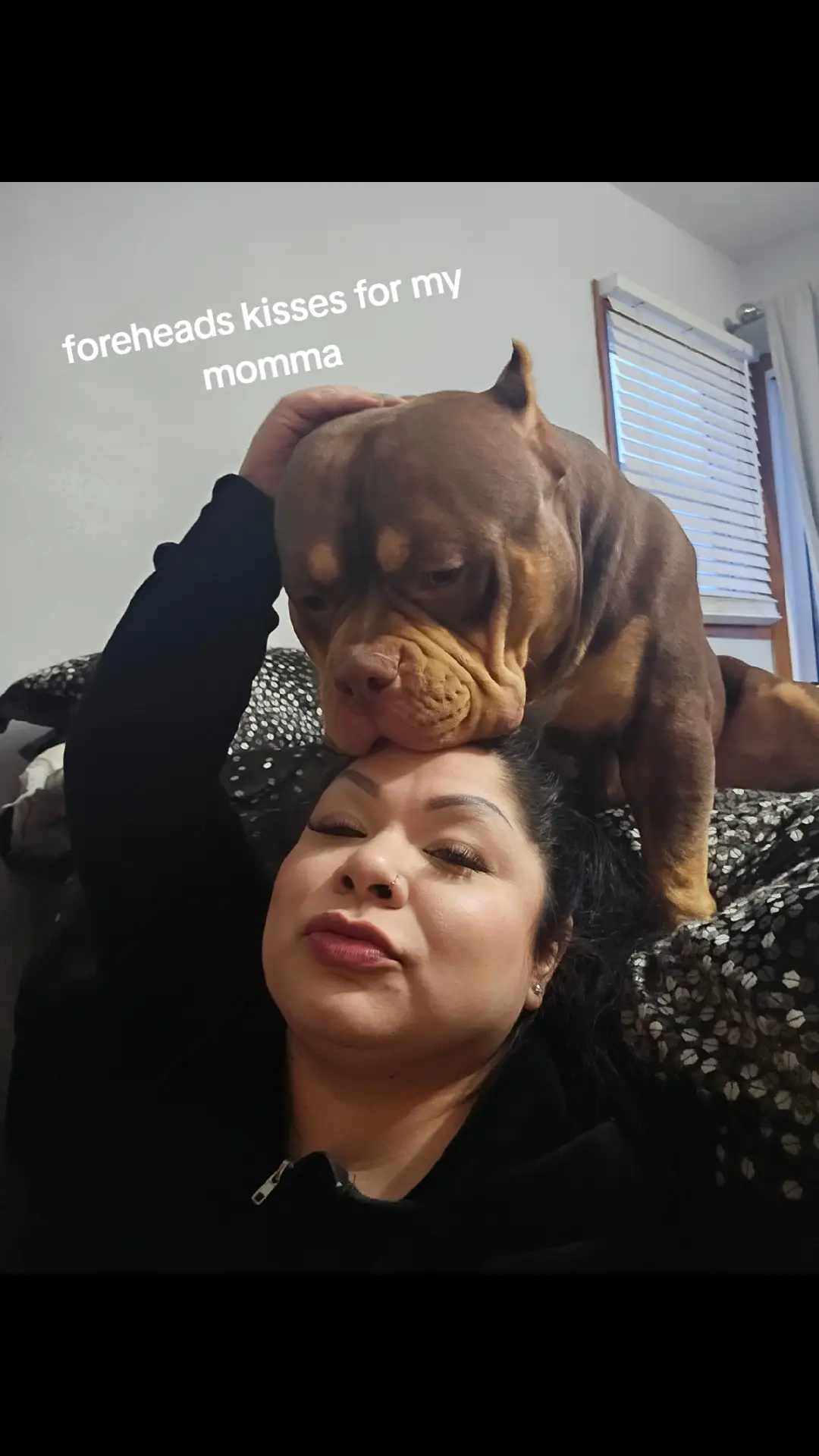 #americanbully #fyp #dogmom Charlie and his momma ❤️ 