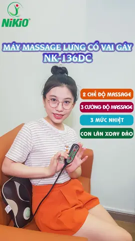 Gối massage pin sạc xoa bóp cổ vai gáy Nikio NK-136DC #nikio #máymatxanikio #máymassagenikio #maymassagenhatban #pinsac #maymassagecovaigay #goimassage #goimassagecovaigay #goimassageco #gốimassage#goimassagecovaigay 