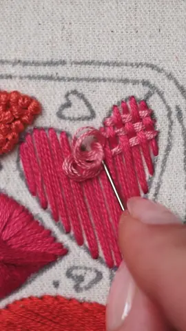 Learn how to embroider a heart - Woven Filling Stitch 💗 One of the reasons I adore this pattern: you can learn and practice so many stitches by doing the Love pattern! 🥰 Tips & Tricks 🫶: 💓 Begin by working parallel vertical lines, ensuring a consistent distance between each stitch and maintaining the same tension. 💓 Next, change the color of the thread and work on the horizontal lines. This time, weave each thread with the vertical stitches. Happy Stitching!🧶💘  . . . . #embroiderypatterns #whyknotstitches #tutorial #embroiderytutorial #bordadoamano #embroideryaddict #embroideryinspiration #bordado #handembroideryart #stitches