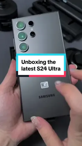 unboxing the s24 ultra with some essentials ✔️ #samsunggalaxy #tech #asmr #unboxing 