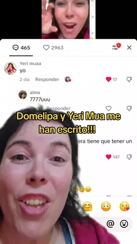 Yeri Mua y Domelipa son mis nuevas amigas 🤗🤗🤗 #yerimua #domelipa #greenscreen @Yeri MUA @domelipa 