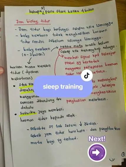 Kaksyud ada tulis nota tadi . saja post sini bagi ibuayah yg nak tau info ni Kaksyud melihat trend bayi yang seusia 1hari pun ibu dah nak ST. tahukah ST tak boleh utk baby berusia 3bulan 30hari kebawah mengikut EDD .  baca penerangan kaksyud dan fahamkan ❤️ #sleeptraining #ST #tipssleeptraining #LearnOnTikTok