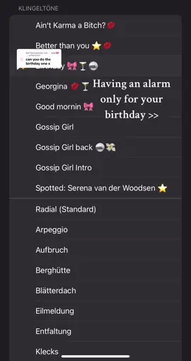 Antwort auf @-ˏˋ 𝐤𝐢𝐤𝐢🎀 ˊˎ-  only can use it once a year 😔 #ringtone #gossipgirl #birthday #girls #viralsound 