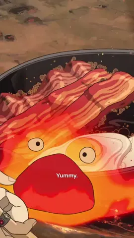 Calcifer loves his egg shells. #HowlsMovingCastle #StudioGhibli #HayaoMiyazaki
