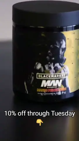 The monster pre-workout collab from BlackMarket and MAN Sports is live! 👇Check it out in the shop, and get 10% off through Tuesday 1/30! #Fitness #gym #GymTok #preworkout #supplements #weightlifting #blackmarket 