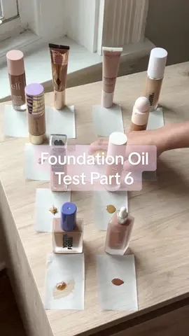 What brands should we test next? Link in bio to shop the best! ✨ #foundation #foundationroutine #foundationoiltest #foundationoil #foundationoiltesting #oilsheets #charlottetilbury #rarebeauty #youthforia #MakeupRoutine #commissionearned 
