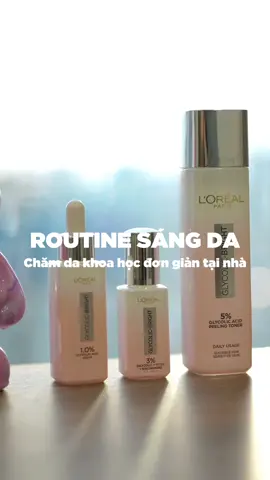 Chu trình sáng da khoa học tại nhà từ chuyên gia với Glycolic Bright ✨️ nhớ mỗi ngày dùng kem chống nắng, che chắn kỹ để có hiệu quả tốt nhất nha 🥰 #lorealparis_vn #goclamdep #reviewlamdep #muataitiktokshop #muataitiktok #TikTokMadeMeBuyIt #ThanhThoiLuotTet #glycolicbright 