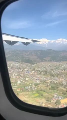 What a breathtaking view it was from my window ❤️#fypシ #foryoupage #landing #pokhara #neplisong #nepalimusic #heavenismythnepalisreal🇳🇵🇳🇵 #fyp #nepal #vacation2023 #missingnepal🇳🇵 #mountains #macchapuchre #buddhaair 