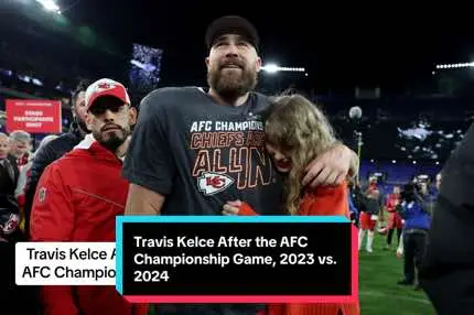 #TravisKelce was in good company with #TaylorSwift after the #Chiefs beat the Ravens and advanced to the #SuperBowl. ♥️ 