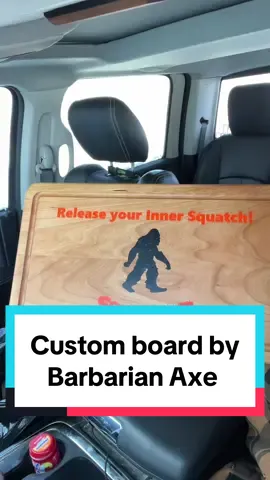 Incredible custom #Squatchnut cutting board made by @BarbarianAx #local #custom #handmade 