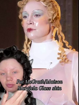 I HAD to recreate this @Pat McGrath Labs / @Maison Margiela look 😍 Thank you @Erin Parsons and @Ane Marie for your helpful videos 🥰 #fyp #foryou #foryoupage #goth #patmcgrath #maisonmargiela #hautecouture #makeup #tutorial #editorialmakeup #porcelain #glassskin 