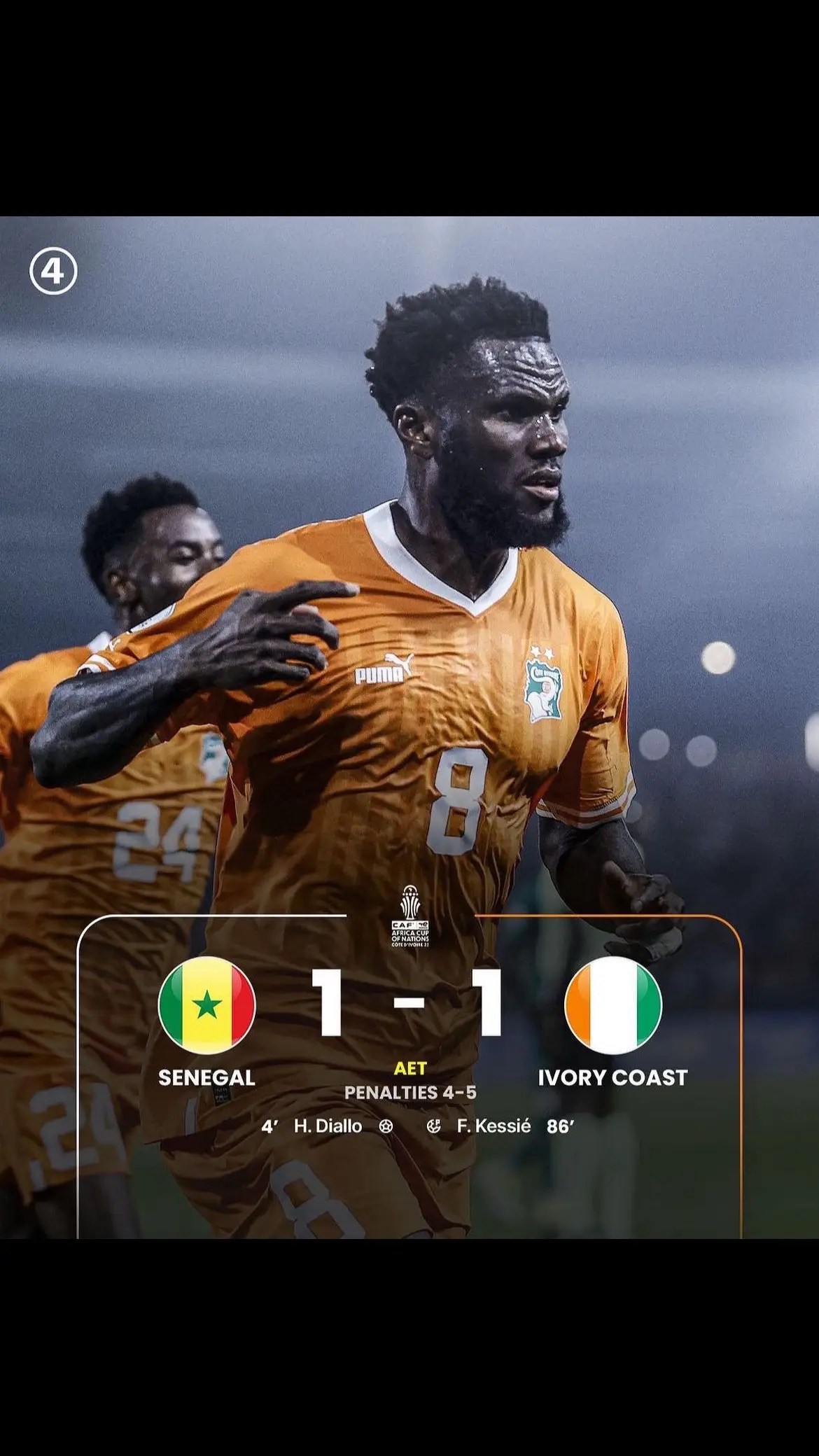 Bien joué aux sénégalais 🇸🇳#cotedivoire🇨🇮 #can2024 #kessie #foot #football #match 