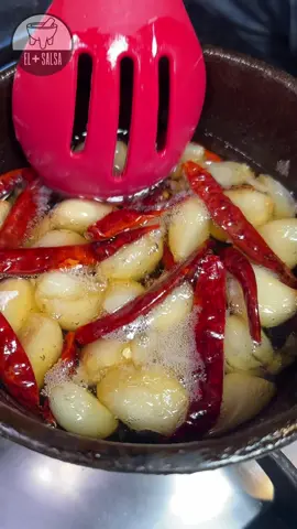 Delicosa salsa de chile de arbol y Ajo #parati #salsa 