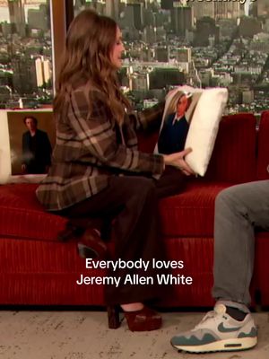 Yes, that is THE couch 👀#jeremyallenwhite #drewbarrymore #calvinklein 