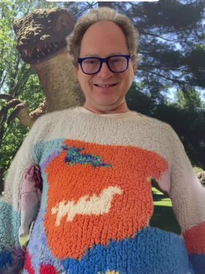 Story behind my dinosaur sweater #knit #knitting #knitter #art #artist #sweater #intarsia #handknit #dinosaurs #dinosaur #dinosaursweater #dinosaurpark #dinosaurzoo #brontasaurus #trex #t-rex #tyrannosaurus #brokenwrist