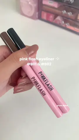 got these two for under 50 pesos only 🥹🫰💖  one of the best eyeliner i've ever tried! #fyp #foryou #tiktokph #pinkflash #pinkflasheyeliner #pinkflashbeauty #kbeauty #douyin #xiaohongshu #trending 