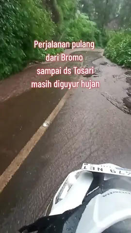 Dari lautan pasir Bromo sampai sini masih hujan..  tp uda gak seberapa dingin.. 😁