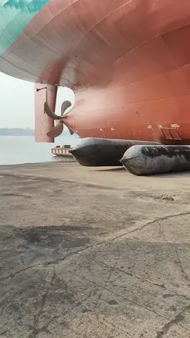 A man caught footage of a new ship being launched in Yangzhou City, eastern China’s Jiangsu Province. With the sound of the horn, the massive vessel glided slowly into the water, propelled by airbags beneath its hull. May you sail smoothly through life and make your wish come true! #ship#newship#newyear#launch#watercraft#vessel#tiktech#Hello2024