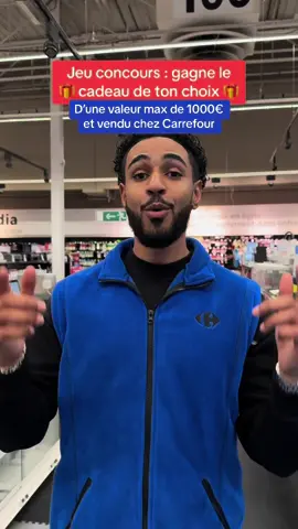 JEU CONCOURS 🎁 Gagne le cadeau de tes rêves vendu chez Carrefour, d'une valeur maximale de 1000€ ! 🤩️  Pour participer : - ﻿﻿abonne-toi - ﻿﻿like la vidéo - ﻿﻿identifie 2 potes en commentaire et dis-nous le cadeau qui te fait rêver Tirage au sort le 13/02, let's gooo 😎 #carrefour #jeuconcours #cadeau