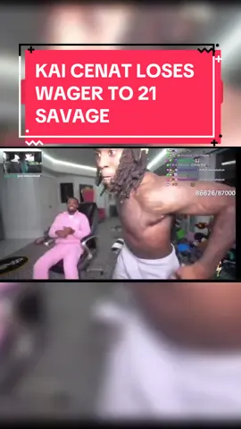 #KaiCenat destroys his setup after losing $300,000 wager to rapper #21Savage 😭 [via KaiCenat/Twitch, 21savage/IG Stories]