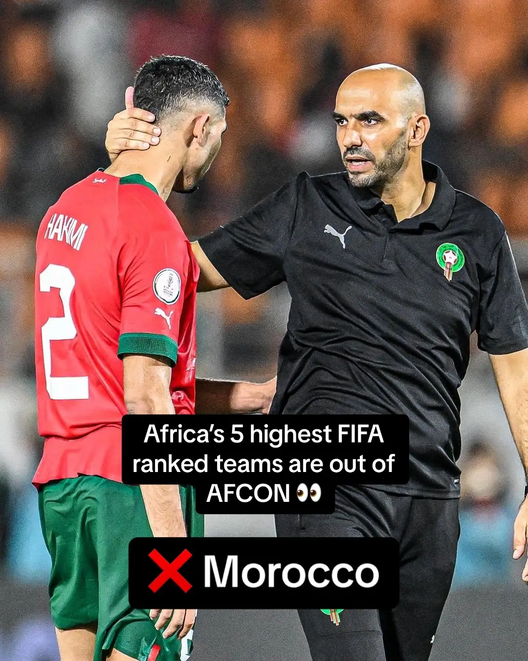 None of them are ib the quarter-finals 🤯 #football #AFCON #morocco #senegal #tunisia #algeria #egypt 