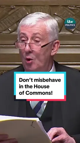 Don’t misbehave in the House of Commons! Speaker Hoyle scolds noisy MPs at #pmqs #politics #itvpolitics 