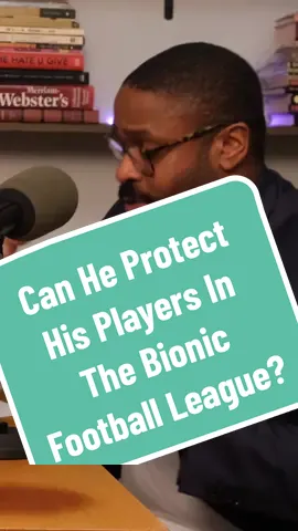 Walt grills Chuck Michaels on the matter of safety in his Bionic Football League and what kind of tech he might be using to keep players safe. #fyp #podcast #bionicfootballleague #exoskeleton #nanotechnology #protection #STI #craniuminfinitum 