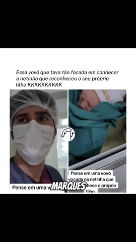 Essa vovó que tava tão focada em conhecer a netinha que reconheceu o seu próprio filho KKKKKKK #mae #filho #neta #medico #comedia 