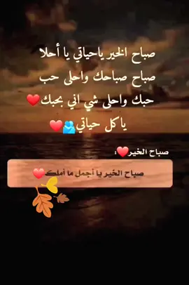 صباح الخير يا أجمل ما أملك❤️ #حبيبي❤️ #منشن_للي_تحبه #اكسبلور #متابعه #صباح_الخير #تعليقاتكم #لايكات #حالات_واتس #ستوريات_انستا #حالات #ستوريات_حب #fyp #fypシ #capcu #capcut #الشعب_الصيني_ماله_حل😂😂😂 @كلمات📝عاشق 