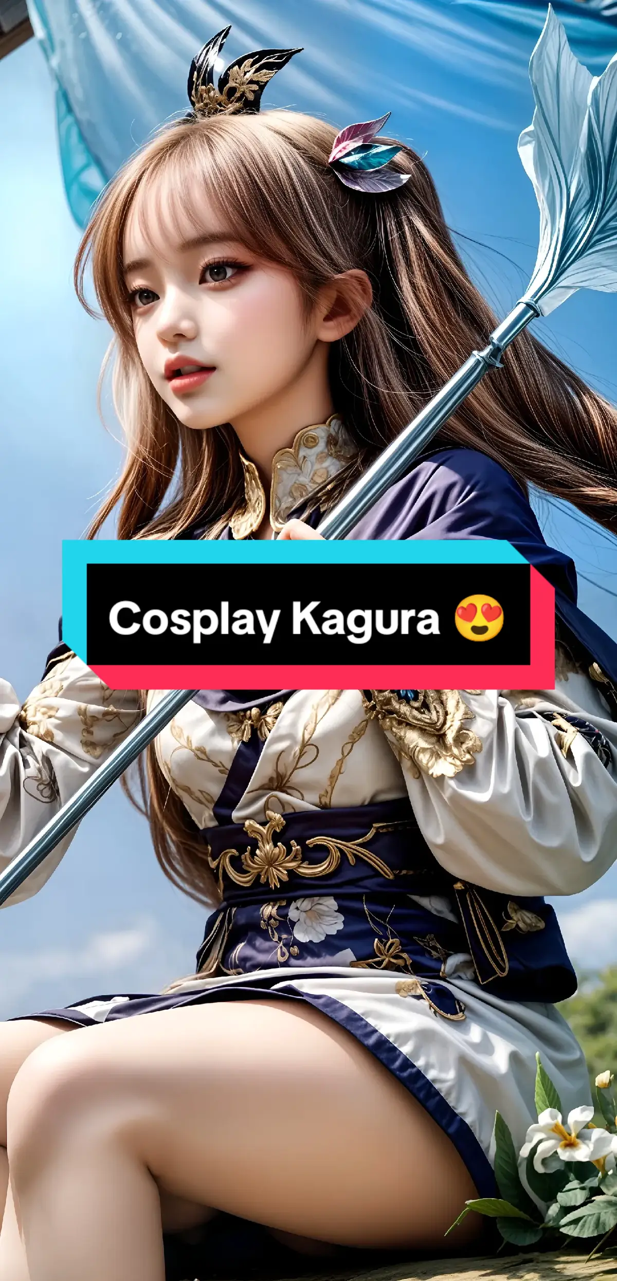 Wallpaper kagura 😍 ini aku buat menggunakan AI dan disempurnakan secara manual. hero tercantik kedua setelah carmila menurut aku. keren buat wallpaper nih. eh ini fake body ya. cosplay kagura yang dibuat menggunakan ai. #kagura #mlbb #mobilelegends #wallpaper #aiart 