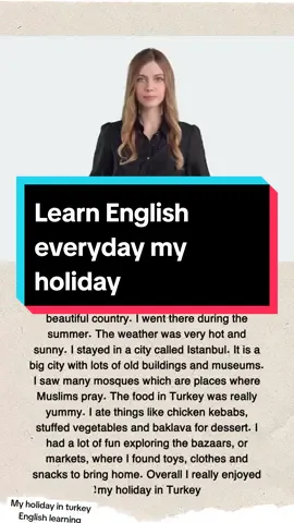Learn how to talk about your holiday in English easy English for beginners #learnenglish #english #vocabulary #englishteacher #ielts #englishvocabulary #studyenglish #englishlearning #grammar #englishtips #speakenglish #englishlanguage #englishgrammar #ingles #learning #s #learningenglish #englishclass #toefl #learnenglishonline #esl #education #aprenderingles #idioms #learn #language 