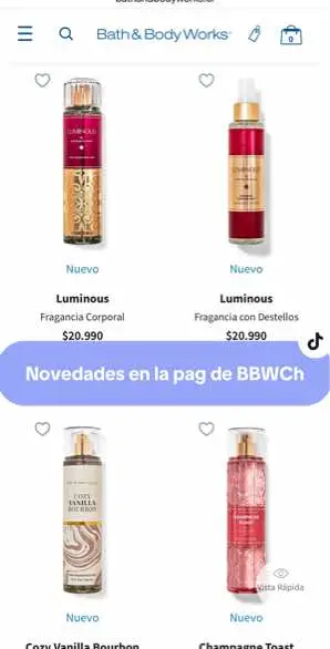 Estos son mos nuevos body mist que publicaron en la pagina de Bath and body works Chile. #bathandbodyworks #chile #bodycare 