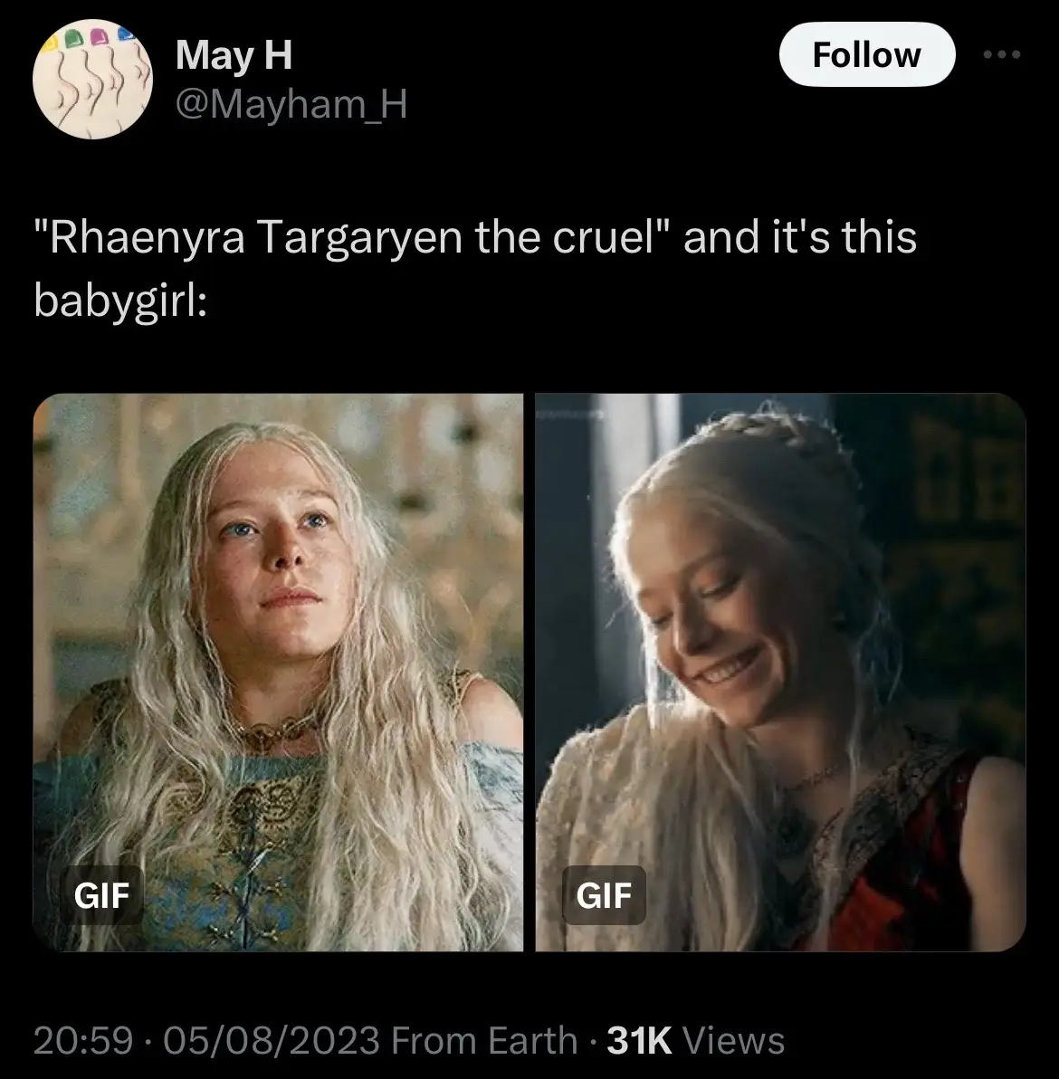 She is innocent of all wrong doings #rheanyratargaryen #houseofthedragonhbo #HOTD #houseofthedragon #fyp 