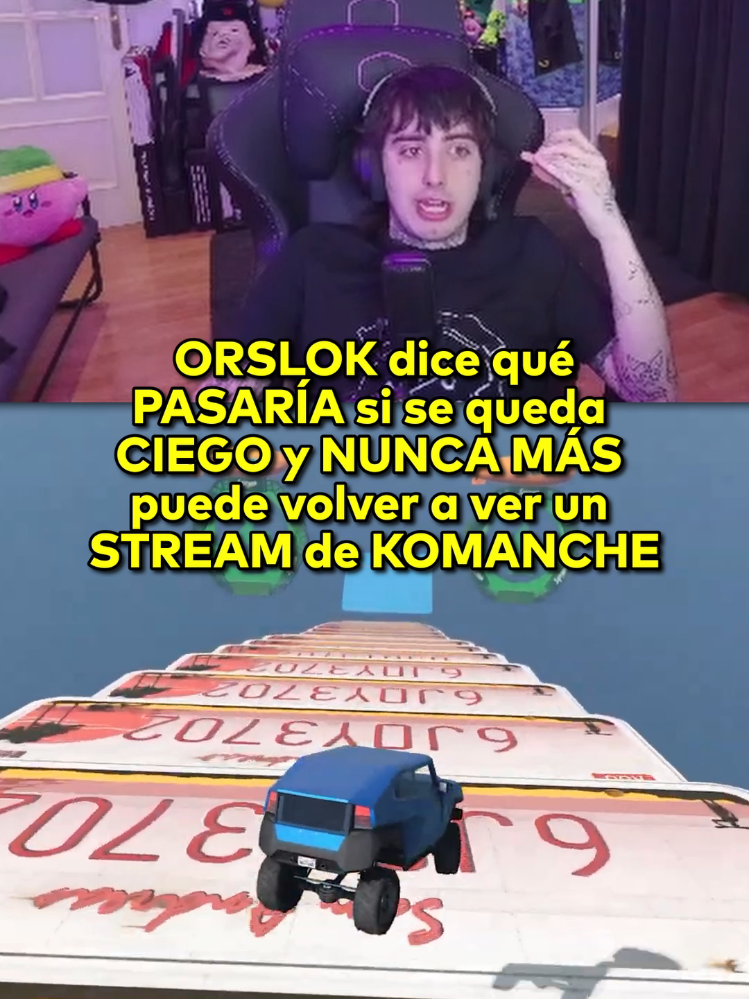 ORSLOK dice qué PASARÍA si se queda CIEGO y NUNCA MÁS puede volver a ver un STREAM de KOMANCHE #orslok #twitch #fyp #parati