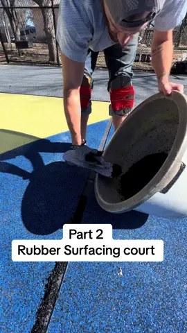 Rubber servicing Court going in Roanoke,TX #pickleballtiktok #tennis #rubber #courts #fortworth #dallas #plano #frisco #rockwall #rockwall #frisco #mckinneytx . 