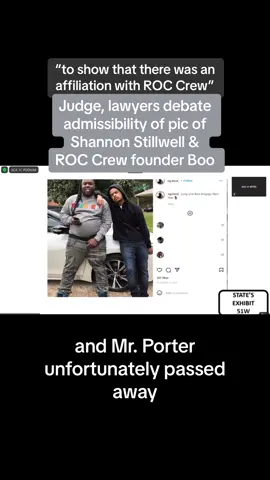 Attorneys today debated the admissibility of a photo of Young Thug’s co-defendant Shannon Stillwell with the late Quinton “Boo” Porter. Trontavous “Tick” Stephens testified that Boo was one of fhe founders of ROC Crew. Tick also testified that no one else in the courtroom was a member of ROC Crew because no one else was raised on Cleveland Avenue, and ROC stands for Raised on Cleveland. (You can watch that clip here: @Meghann Thee Reporter Merch ) Because of that testimony, prosecutors want to ask a gang detective who’s going to testify about a photo of Stillwell with Boo to show that while Stillwell may not have been a member of ROC Crew, he at least had an association with ROC Crew. After hearing argument from Deputy District Attorney Simone Hylton and Stillwell’s lawyer Max Schardt, Judge Ural Glanville said he’ll allow the photo. It won’t come in until next week when testimony resumes. You can watch Tick explain how Boo took him to get his B tattoo fixed after he got out of juvy here: @Meghann Thee Reporter Merch  #ysltrial #youngthug #lawyer #legal #court #gangs #georgia #rap #hiphop 