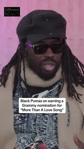@Black Pumas’ Eric Burton reflects on the group’s #Grammys nomination for #BestRockPerformance with “More Than A Love Song” ❤️  Watch their #BillboardNews interview at Billboard.com 📲 #blackpumas #ericburton #adrianquesadablackpumas 